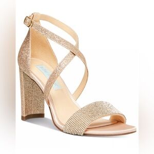 Blue by Betsey Johnson's sparkling Bella sandals Size 7.5